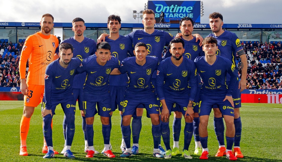 Alineación del Atlético de Madrid en Butarque contra el Rayo