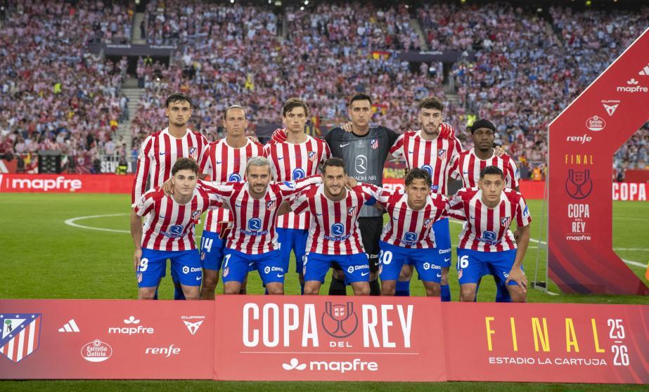 Equipo inicial en la Final de Copa en La Cartuja.
