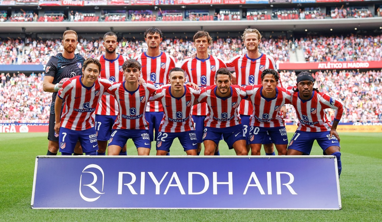 Equipo inicial del Atlético de Madrid ante el Villarreal
